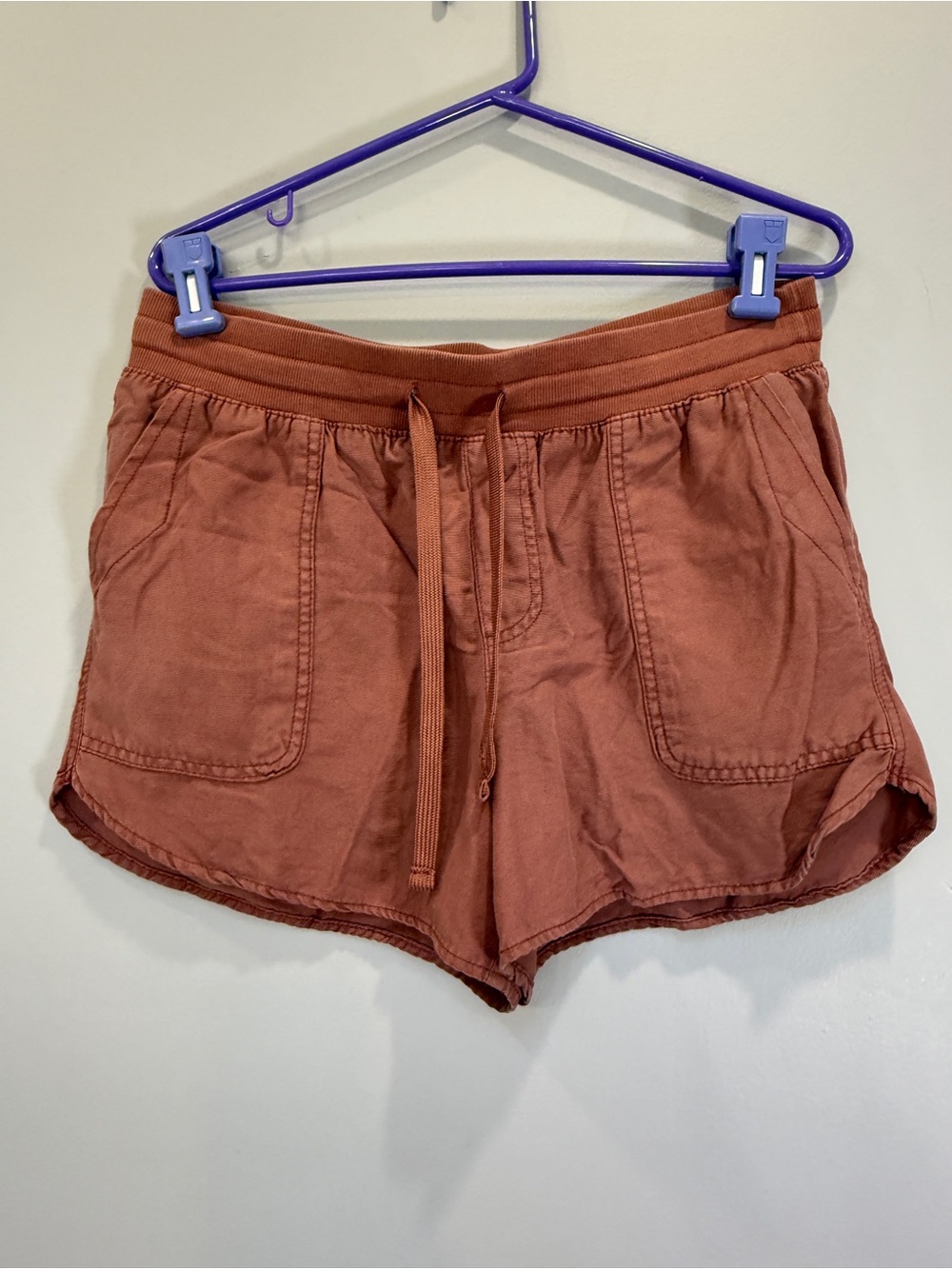 Women's Rust Drawstring Casual Shorts